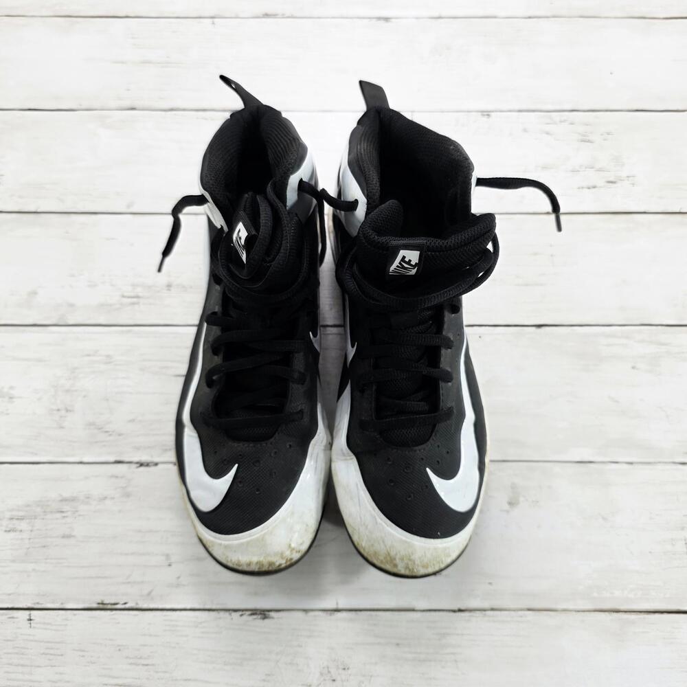 Nike Black and White Alpha Huarache Football Cleats Sz 7.5